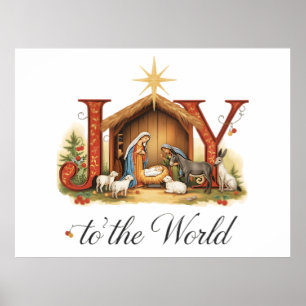 Christian Christmas Joy to the World: The Story Be Poster
