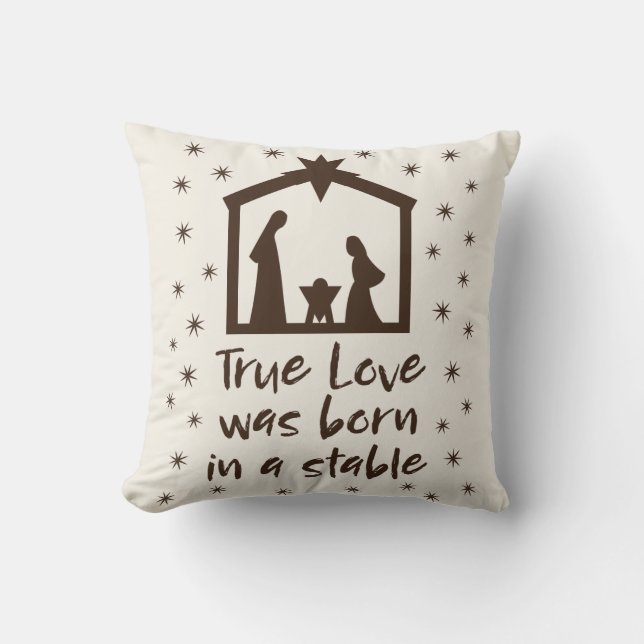 Christian Christmas Nativity Jesus Religious Cushion (Front)