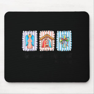 Christian Christmas Nativity Scene Jesus Faith Bel Mouse Pad