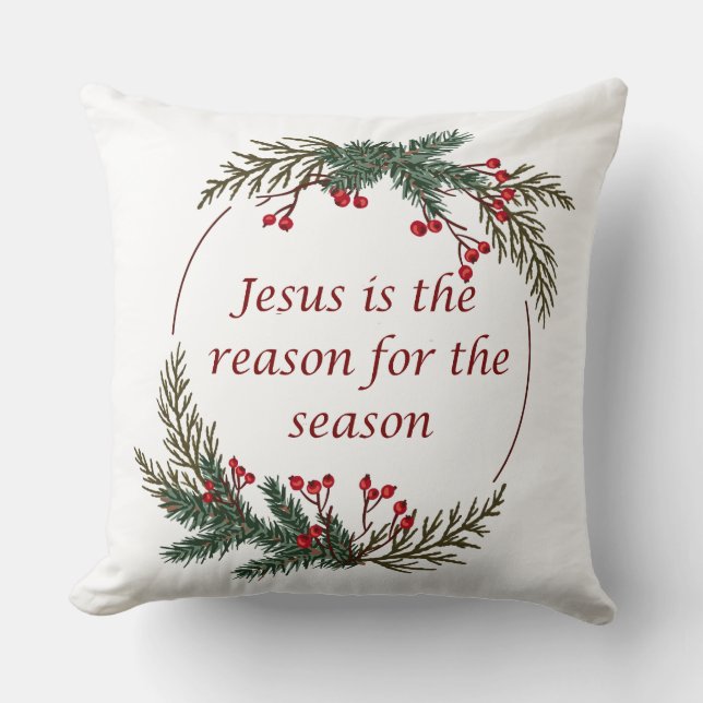 Christian Christmas Scripture  Cushion (Front)