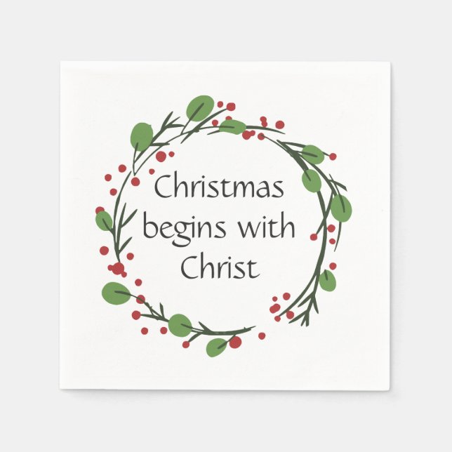 Christian Christmas Scripture  Scripture Napkin (Front)