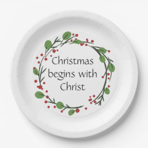 Christian Christmas Scripture Scripture Paper Plate