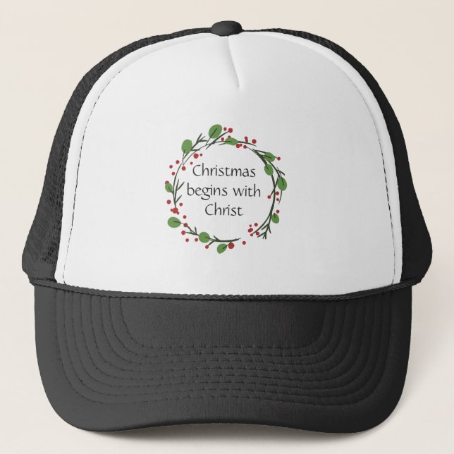 Christian Christmas Scripture  Scripture Trucker Hat (Front)