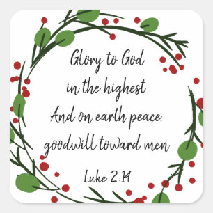 Christian Christmas Scripture Sticker Scripture