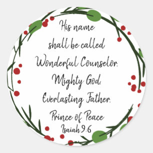 Christian Christmas Scripture Sticker Scripture