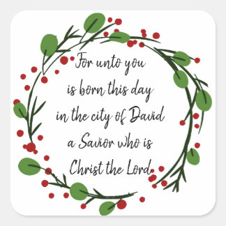 Christian Christmas Scripture Sticker Scripture