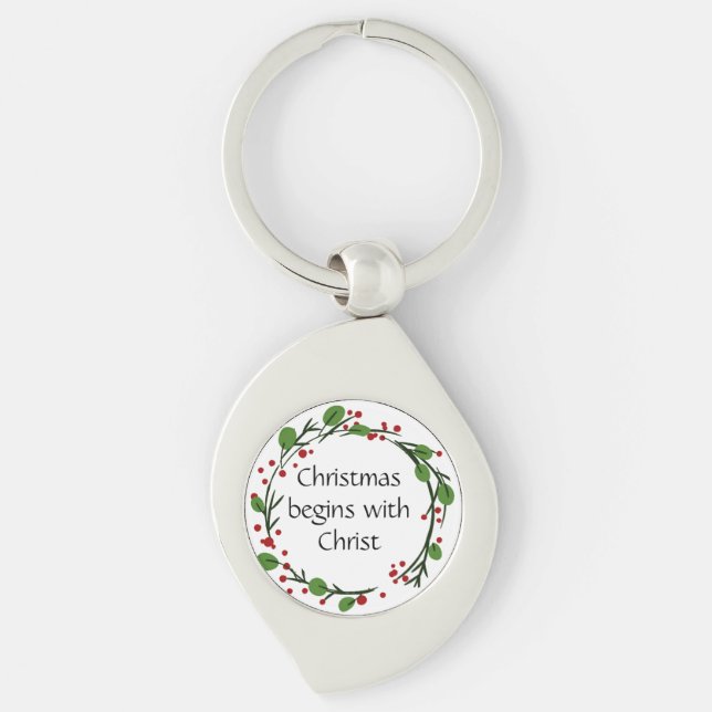 Christian Christmas Scripture Sticker Scripture Key Ring (Front)