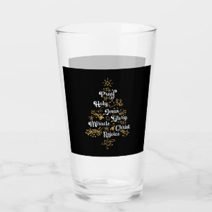 Christian Christmas Tree Family Holiday Church Glass