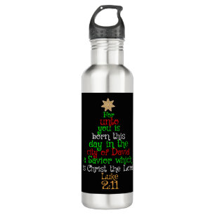 Christian Christmas Tree Shirts 710 Ml Water Bottle