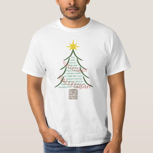 Christian Christmas Tree T-Shirt (Front)