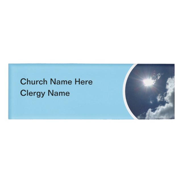 Christian Church Clergy Budget Name Tags (Front)