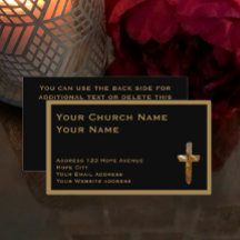 Christian Church Minister Tan Black Stylish Cross