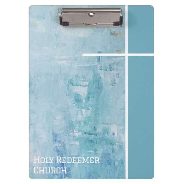 Christian Church Modern Cross Clipboard (Front)