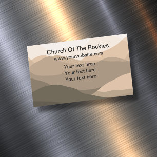 Christian Church Scenic Nature Theme Magnetic Business Card