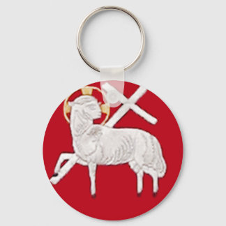 CHRISTIAN CHURCH SYMBOLS-LAMB OF GOD KEY RING