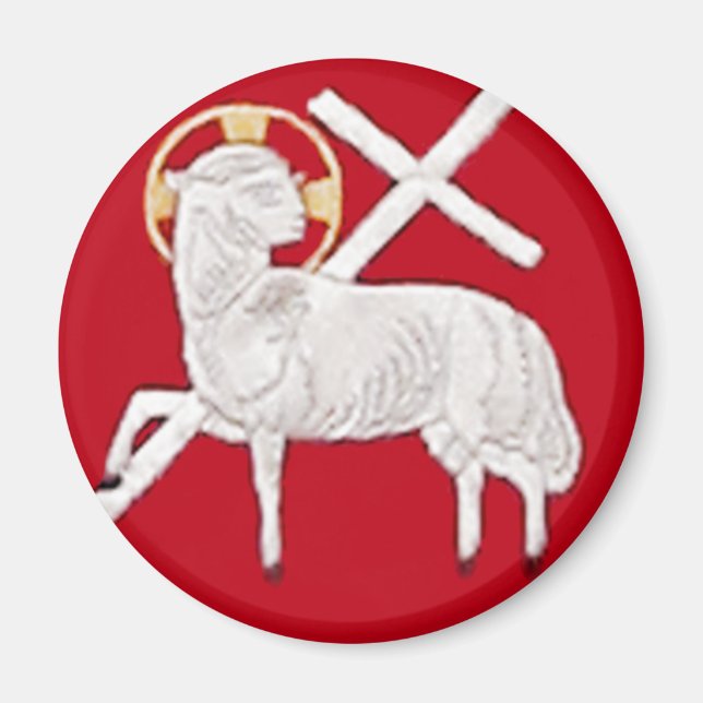 CHRISTIAN CHURCH SYMBOLS-LAMB OF GOD MAGNET (Front)