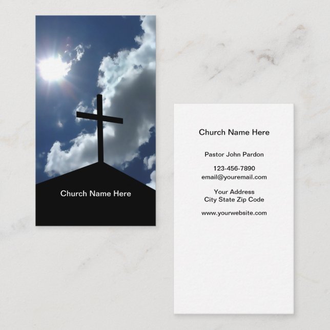 Christian Church Theme Business Cards (Front/Back)
