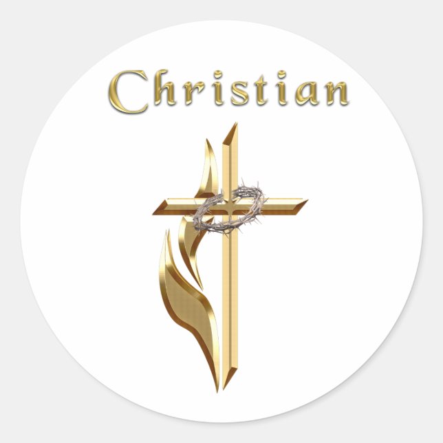 Christian Classic Round Sticker (Front)