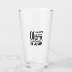Christian Coffee Jesus Quote Vintage Shirt Design_ Glass