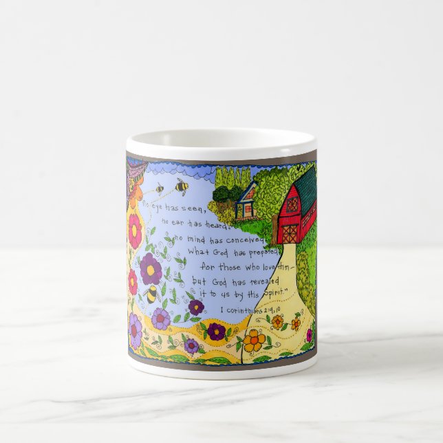 Christian Coffee Mug 1Corinthians 2:9  Farmhouse (Center)