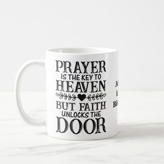 Christian Coffee Mug - Prayer Is The Key 🗝  (Left)