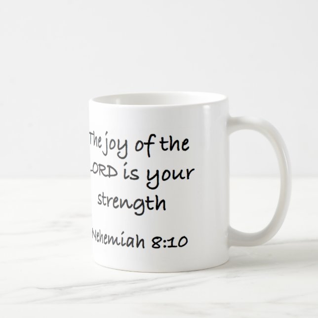Christian Coffee Mug with Bible Verse (Right)