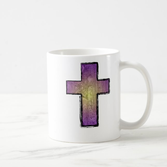 Christian Coffee Mugs -- Christ is my rock Cross (Right)