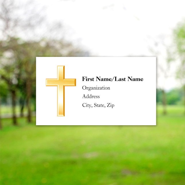 Christian Cross 3.5" x 2.0 Business Cards Standard (Customize this standard size business card 3.5" x 2.0" with your text.)