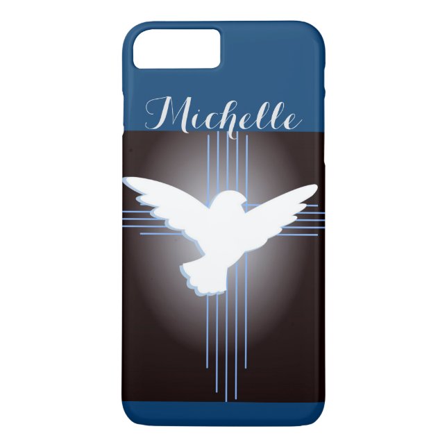Christian Cross and Dove Personalised Case-Mate iPhone Case (Back)