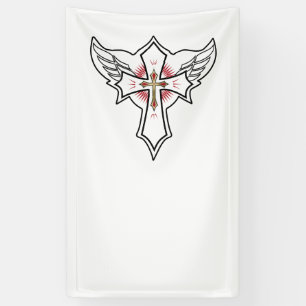 Christian cross banner
