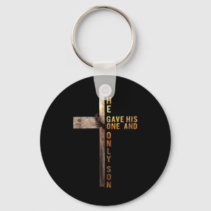 Christian Cross Bible John 3_16 Reflection 0l3q48 Key Ring