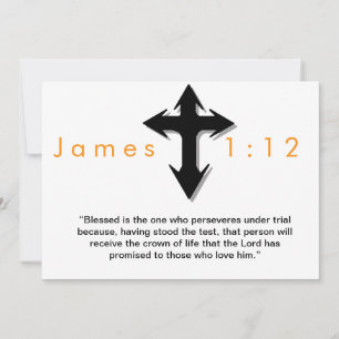 Christian Cross Black mousepad Invitation