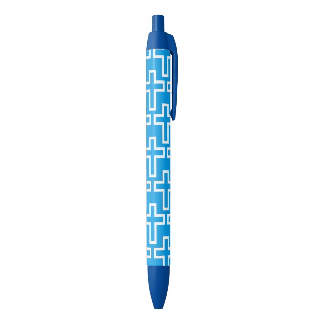 Christian Cross Blue Ink Pen (Bottom (Vertical))