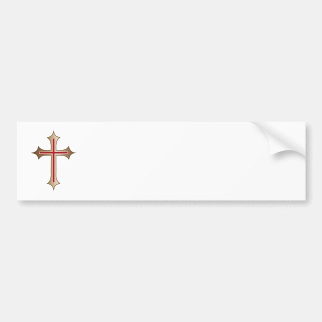 Christian cross bumper sticker (Front)