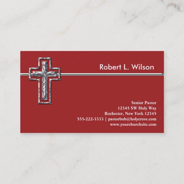 Christian Cross Business Cards (Front)