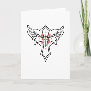 Christian cross card