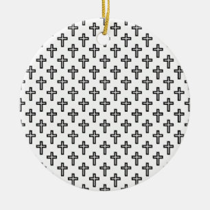 Christian Cross Ceramic Ornament