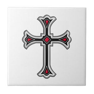 Christian cross ceramic tile