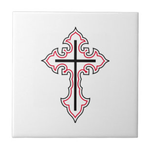 Christian cross ceramic tile