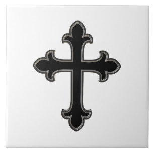 Christian cross ceramic tile