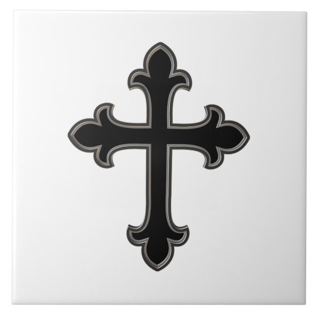 Christian cross ceramic tile (Front)