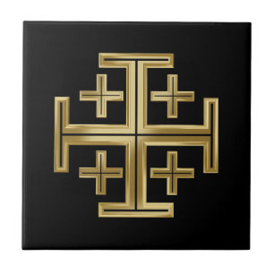 Christian cross ceramic tile