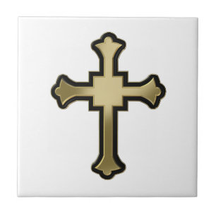 Christian cross ceramic tile