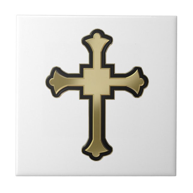 Christian cross ceramic tile (Front)