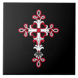 Christian cross ceramic tile