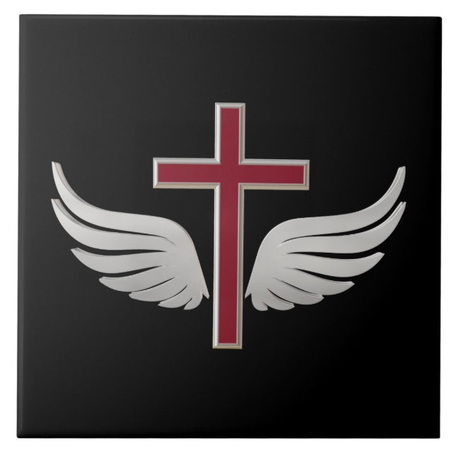 Christian cross ceramic tile (Front)