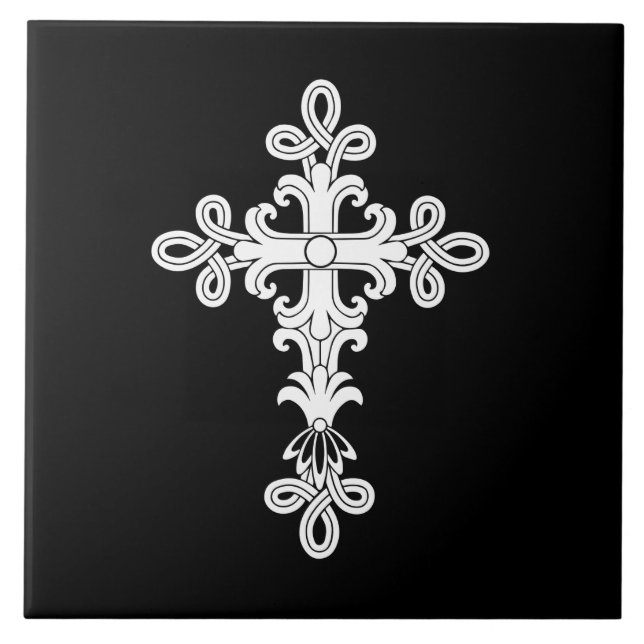 Christian cross ceramic tile (Front)