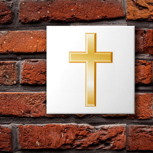 Christian Cross Ceramic Tile