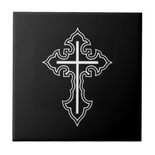 Christian cross ceramic tile