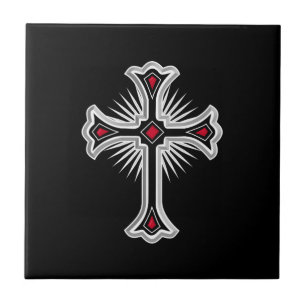 Christian cross ceramic tile